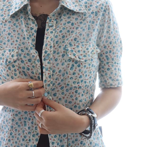 [Hysteric Glamour] Skull Floral Shirt