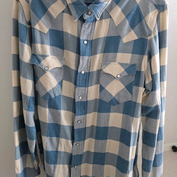 RRL 버팔로 웨스턴 플래드 콘초 셔츠[L]