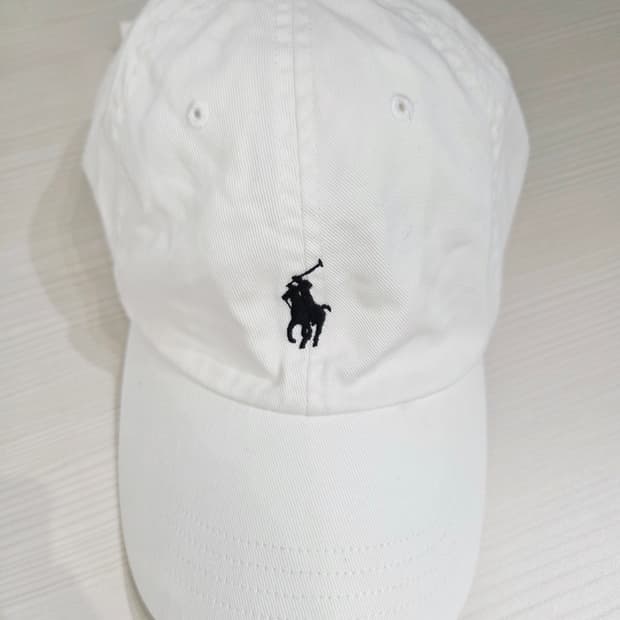 폴로랄프로렌 화이트 코튼 볼캡