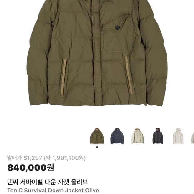 텐씨 서바이벌 올리브 52