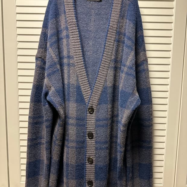 모마디자인 체크 가디건