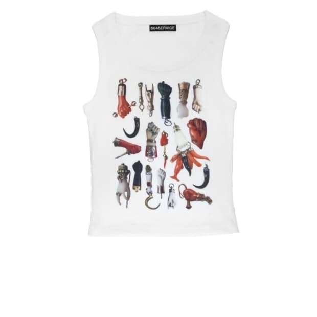 새거  Figa sleeveless top in white 나시 