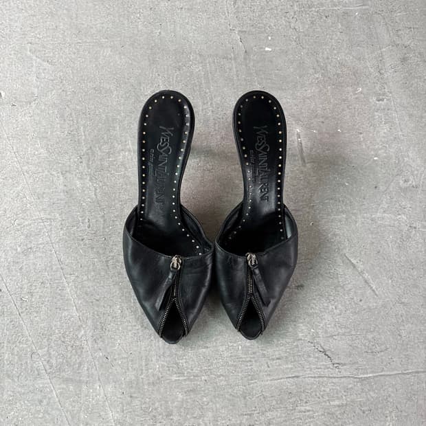 ysl 생로랑 지퍼 토 힐