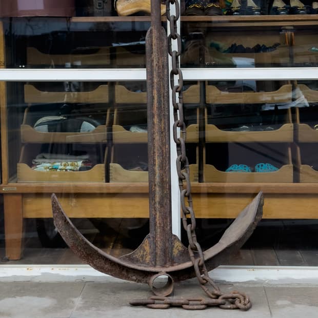 빈티지 소품 오리지널 산업용 앵커 닻 