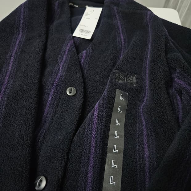 유니클로 니들스 콜라보 후리스 가디건 블랙 [L]  