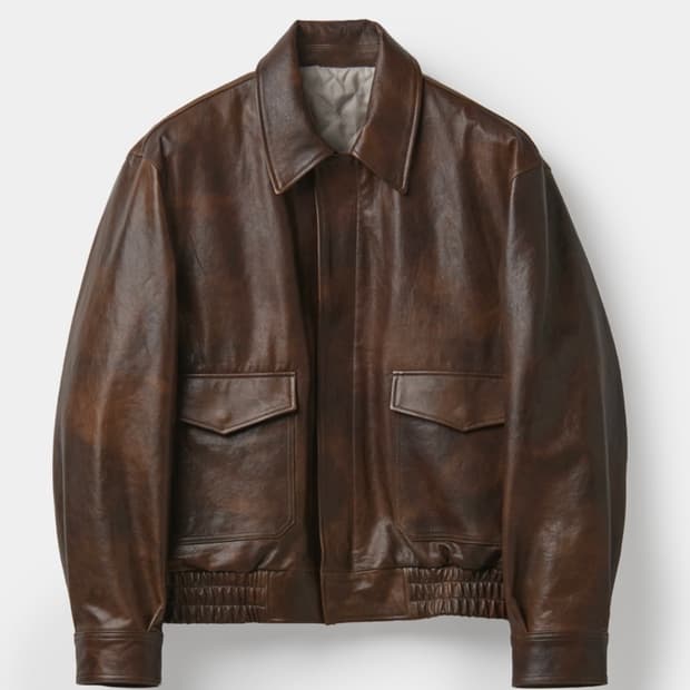 베지터블 레더 A-2 자켓 (브라운)