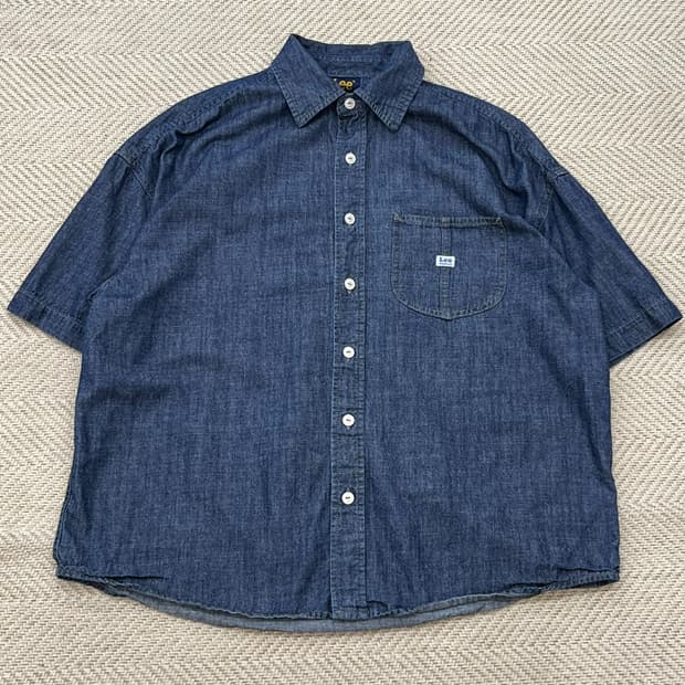 Lee 오버핏 샴브레이 데님 셔츠 r4096