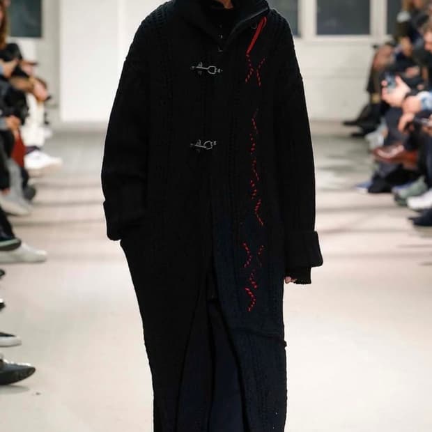 요지아마모토 뿌르옴므 파이어맨 울 코트