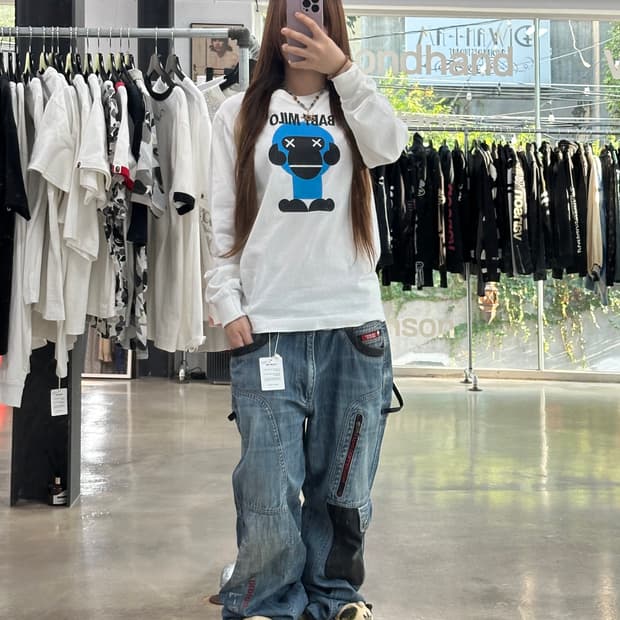 베이프 베이비마일로 롱슬리브 긴팔티셔츠