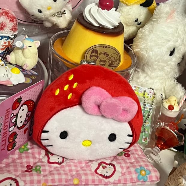 일본 딸기 키티 지갑 산리오 고전 스위츠 갸루 키티 파우치 동전지갑