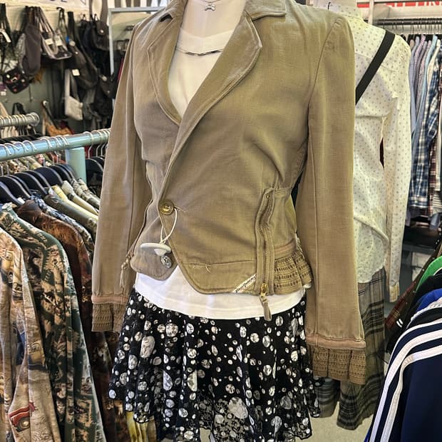 DIESEL 디젤 Y2K 카키베이지 자켓