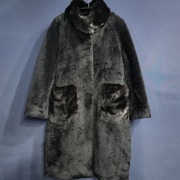 안지크 밍크카라 수리알파카 코트