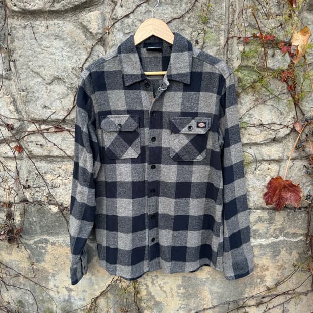 디키즈 빈티지 투포켓 체크 플란넬 셔츠 M