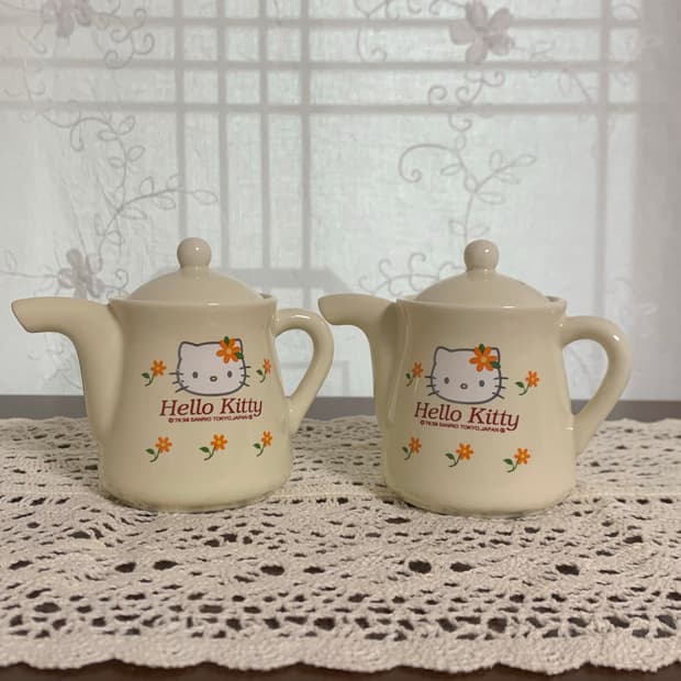 키티 고전키티 도자기 소스병 2개 세트