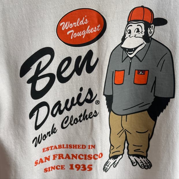 [BEN DAVIS] 벤데이비스 빅 고릴라 백프린팅 반팔 티셔츠