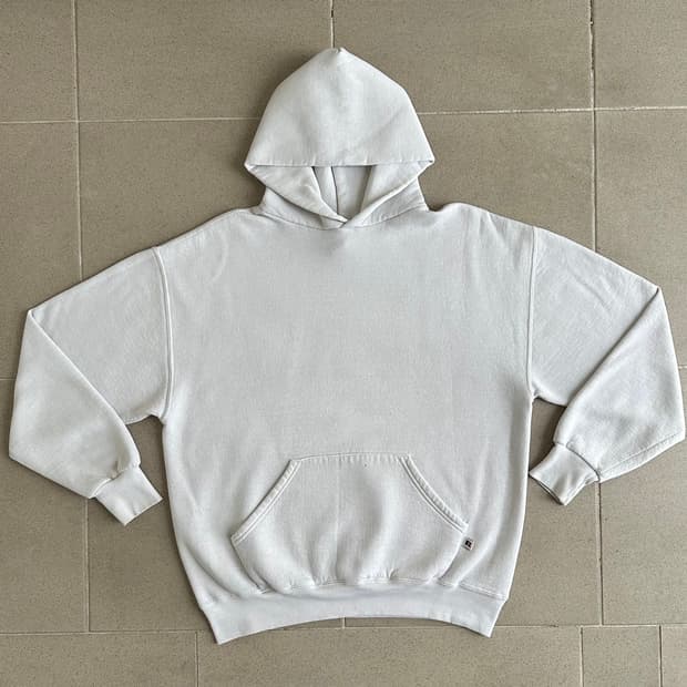 90s 빈티지 러셀 후드 화이트 L