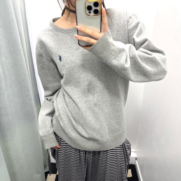 폴로 그레이 스웻셔츠