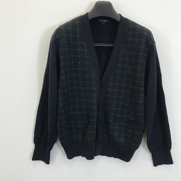YSL 입생로랑 빈티지 체크 가디건 [95]