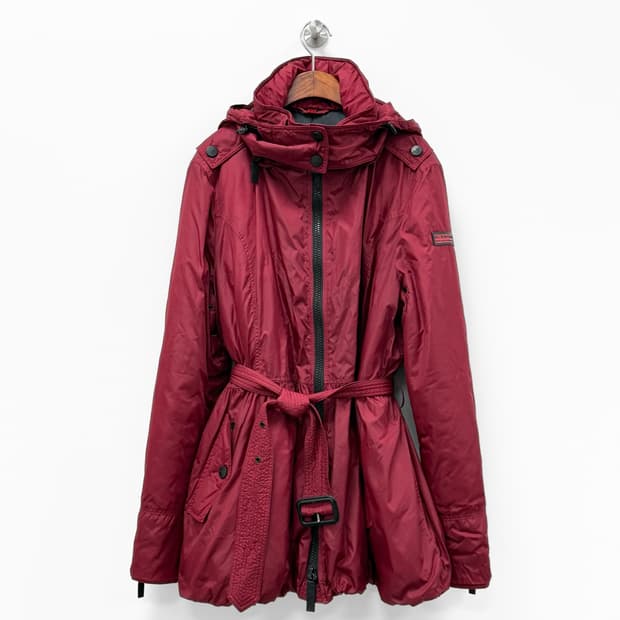 버버리 벨티드 후드 패딩 자켓