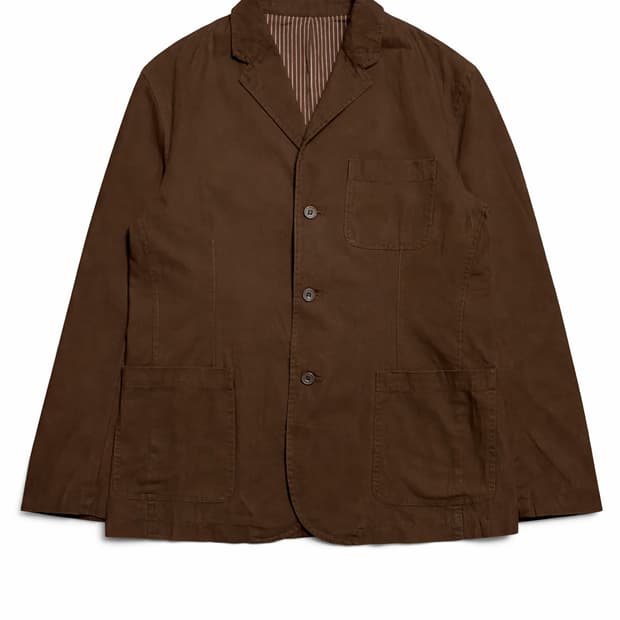 JPN 90s~00s일본 빈티지 아메카지 퍼슨즈진스 브라운 워크 자켓 M