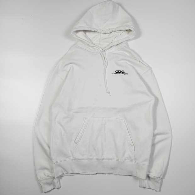 꼼데가르송 CDG 화이트 후드티