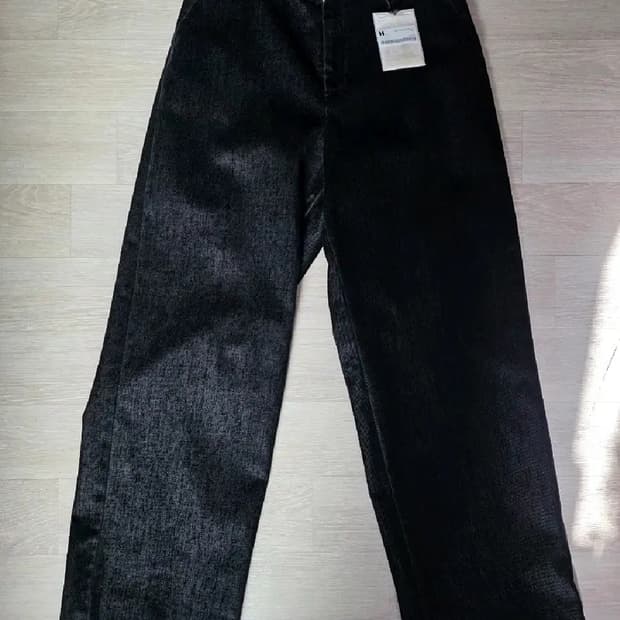 해칭룸 레귤러 트라우저 벨벳 데님 블랙 3(M)