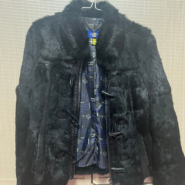 빈티지 토끼털 퍼 자켓