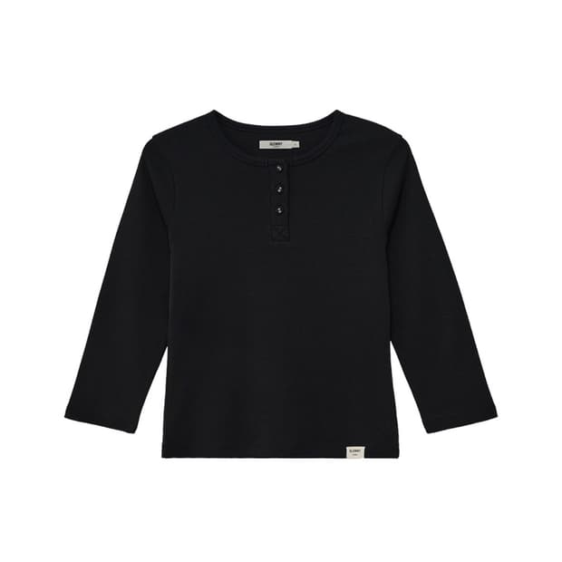 글로니 3/4 BUTTON FLY TEE black