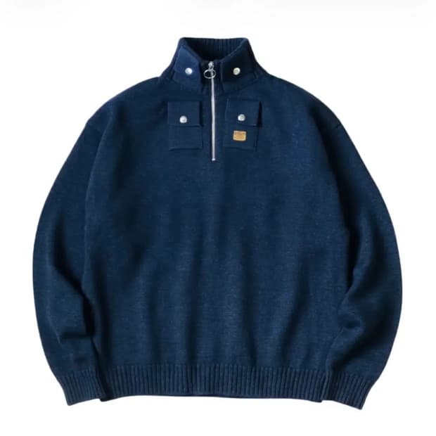 [3]캐피탈 8G 하프 집 스웨터