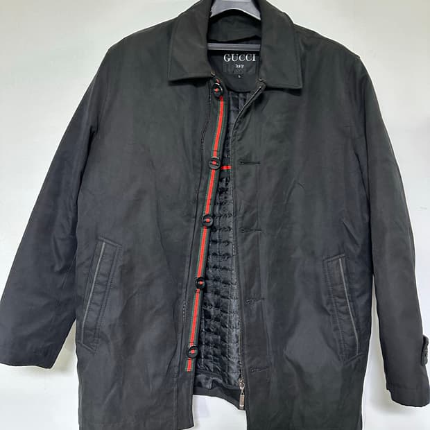 구찌 블랙 코트 L