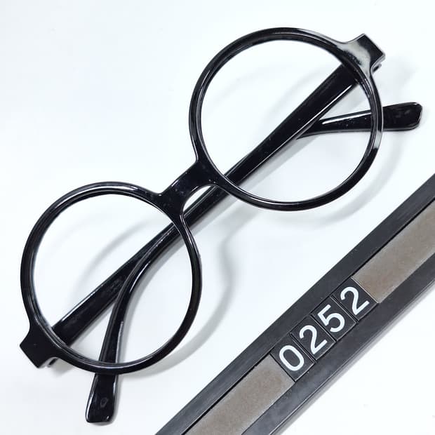 블랙 라운드 원형 김구안경 안경테 137mm 일본 수입 빈티지 레트로