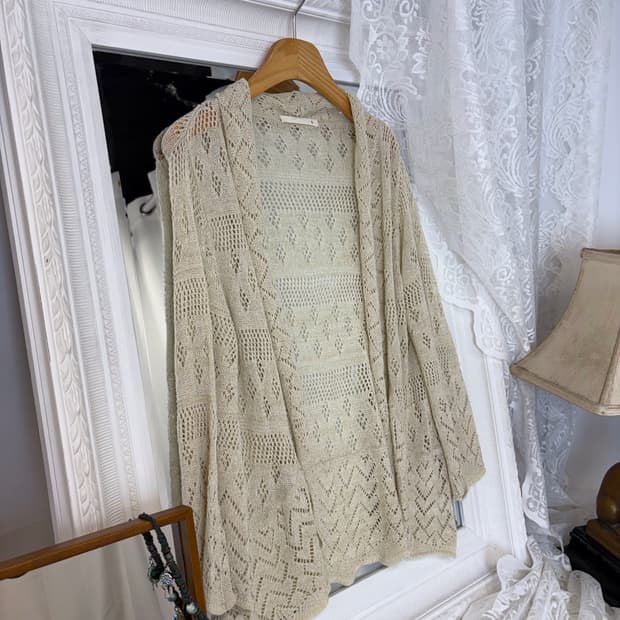 beige cardigan