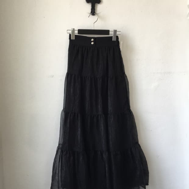 Organza mood layer long skirt