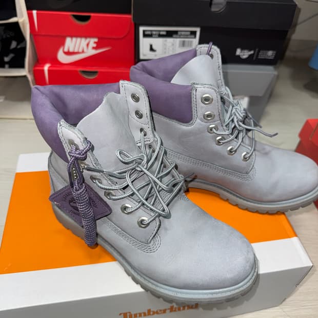 팀버랜드 6인치 프리미엄 라이트 그레이 여성 부츠 240