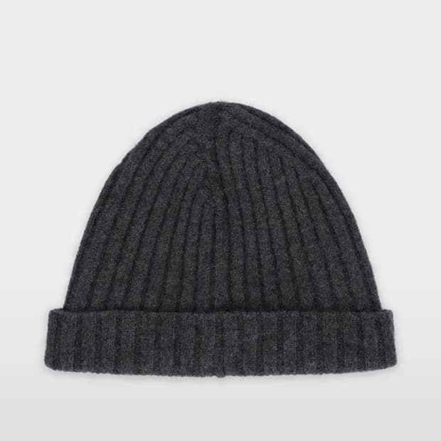 질샌더 울 비니 미디엄 그레이