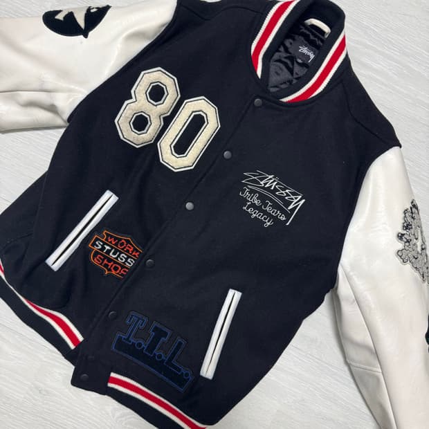 스투시 아워레가시 데님티어스 바시티 재켓