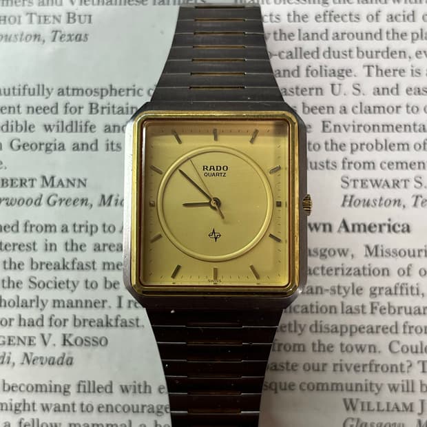 빈티지 RADO 스퀘어 쿼츠 시계