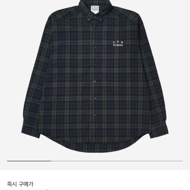 아이앱 스튜디오 블랙워치 타탄 셔츠 블루 그린
