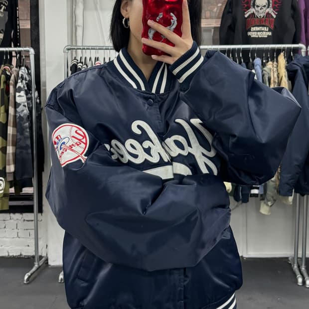 마제스틱 뉴욕 양키스 스타디움 바시티 자켓