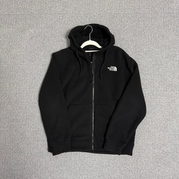 노스페이스 털 후리스 후드집업 블랙 L
