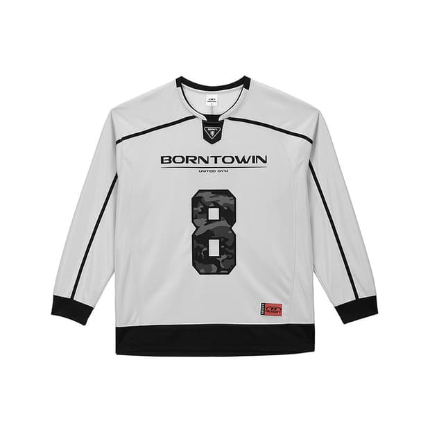 Borntowin RUGBY LONG SLEEVE [SILVER]