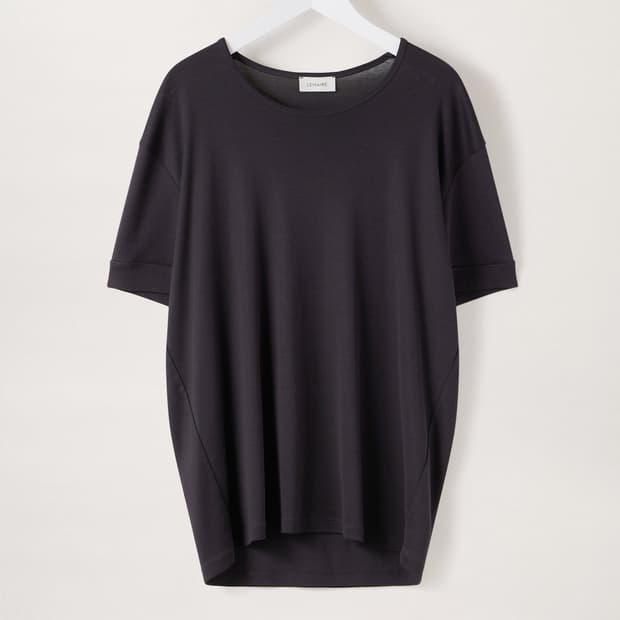 르메르 23SS 리브드 크루넥 코튼 티셔츠 스퀴드 잉크 S