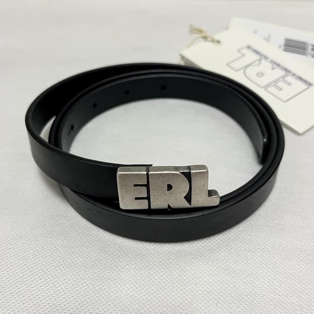 이알엘 ERL 25fw 스키니 레더 벨트/블랙