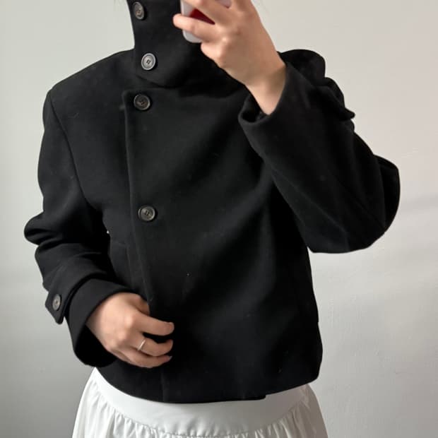 [XS] 택달린새상품 자라 하이넥 하프코트