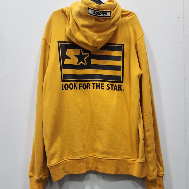 [L] 스타터 프린팅 후드티 남성 L 옐로우