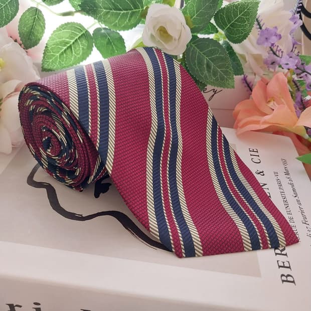 프랑코 페렐리 실크 스트라이프 넥타이 9.5cm A+등급 K1284
