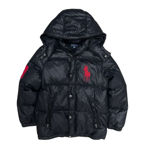 폴로 빅포니 레드포니 블랙 패딩(10-12)