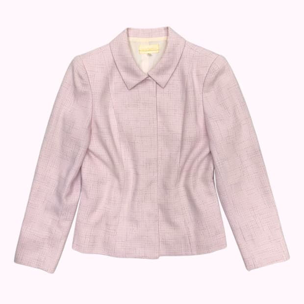 glitter pink tweed jacket