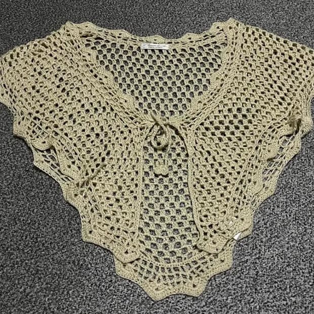 빈티지 크로쉐 쪼끼