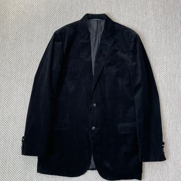브룩스브라더스 블랙 코듀로이 블레이저 